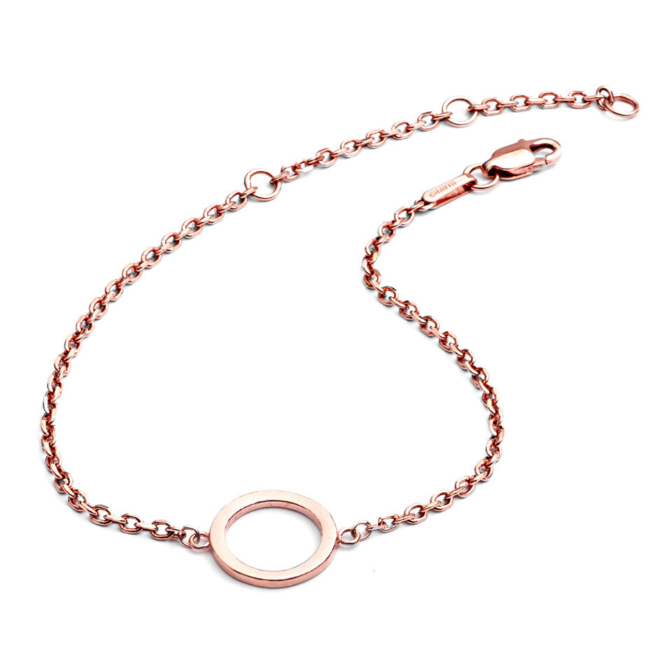 70% DISCOUNT  LAST ONE 18ct Rose Gold Vermeil Circular Jaguar Charm  Bracelet