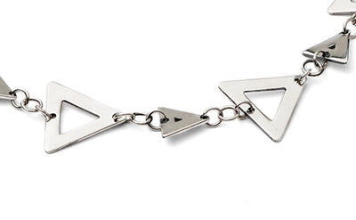 70% DISCOUNT Dainty 925  Sterling Silver Silhouette Charm Triangle Bracelet