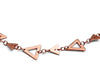 70%   DISCOUNT Glittering 18ct Rose Gold Vermeil Silhouette Charm Triangle Bracelet