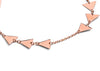 70%   DISCOUNT  Dazzling Dainty 18ct Rose Gold Vermeil Trio Charm Triangle  Bracelet