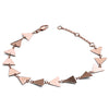 70%  SPRING DISCOUNT  Dazzling Danity 18ct Rose Gold Vermeil  Solid Triangle Charm Bracelet