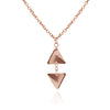 70%   DISCOUNT 18ct Rose Gold Vermeil Small Triangle  Pendant Necklace