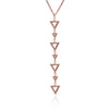 70%    DISCOUNT  18ct Rose Gold  Vermeil Triangle Charm Pendant Necklace