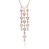 70%   DISCOUNT 18ct Rose Gold Vermeil Large Triangle Charm Pendant Necklace