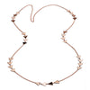 70%  DISCOUNT  Long 18ct Rose Gold Vermeil  Triangle Charm Necklace