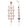 70%  DISCOUNT  LAST PAIR 18ct Rose Gold  Vermeil Statement Triangle Earrings