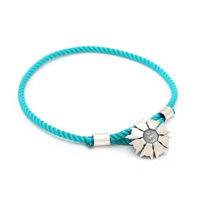 Otilia (turquoise) Silver Jaguar Flower